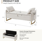 48" End of Bed Bench, Modern Storage Benches - Image 2