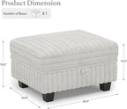 Belffin Corduroy Fabric Ottoman - Image 2