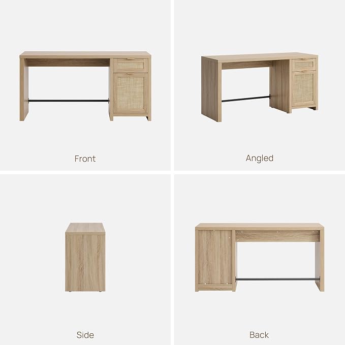 SICOTAS Rattan Home Office Desk - Image 9