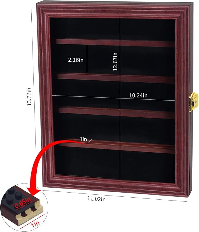 VERANI Minifigures Miniature Display Case Collectibles Display Box Wall Mount - Image 4