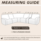 Arfntevss Sectional Recliner Couch Covers Velvet Washable Corner Sectional Sofa - Image 2