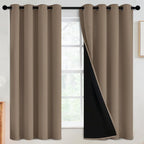 SimpleHome Khaki 100% Blackout Curtains Room Darkening Living Room 63 Inch | by SimpleHome