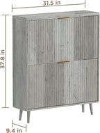 Shoe Cabinet Storage, Modern Freestanding Organizer - Image 2