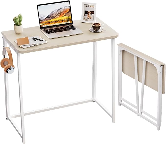 WOHOMO Folding Desk, Small Foldable Desk 31.5" by WOHOMO