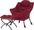 Welnow Lazy Chair with Ottoman, Modern Accent Chair with Armrests and a Side by LifeGetsBetterWithWelnow