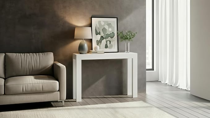 Plank+Beam Modern Solid Wood Console Table, 46 Inch, Sofa Table, Narrow - Image 2
