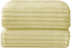 BEDELITE Ribbed Transparent Yellow Fleece Twin Blanket - Image 8