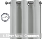 Yakamok Room Darkening Curtains 42x63 inch Length Light Grey-Living Room | 2 - Image 2