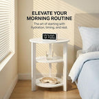 Farmhouse 3-Tier Round Side Table, 17.7 * 21.7inch End Table - Image 4