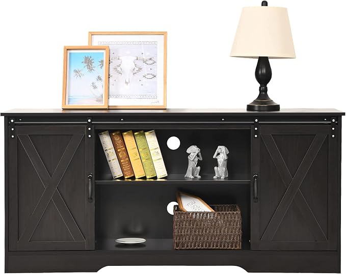 4 EVER WINNER 59" Farmhouse TV Stand, TV Entertainment Center - Image 7