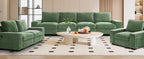 TEKAMON 100" Modular Sofa with Seats Storage, Comfy 3-Seater Chenille Fabric - Image 7