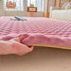 Dusty Rose Rabbit Plush Rug 2'x6', Fluffy Shaggy Area Rug - Image 8
