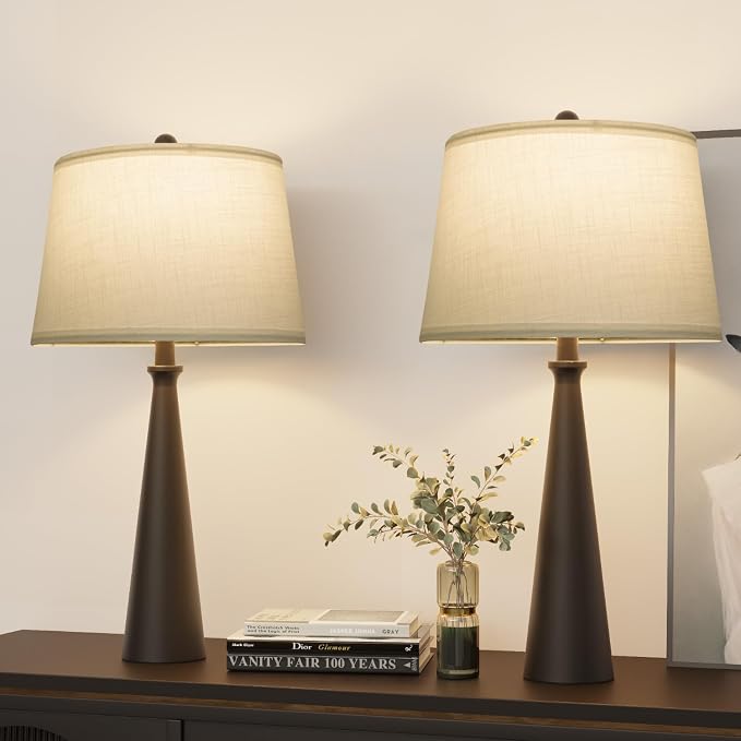 Oneach 25.75" Modern Table Lamp Set of 2, Bedside Lamps - Image 6