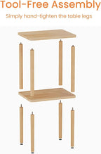 Solid Wood Side Table, 2-Tier Tall End Table - Image 9