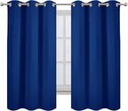 Blackout Curtains 40 x 63 inch/Royal Blue Curtains Set of 2 Panels/Thermal - Image 2