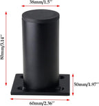 Set of 4 Furniture Legs 3 Inch, Adjustable Aluminum Alloy Cabinet Legs - Image 3