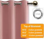 Blackout Curtains for Bedroom 2 Panels 52 x 84 Inch Long Dusty Rose | Thermal - Image 5