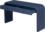 55'' Wood Console Table Sofa Table Entryway Table, Unique Modern Rounded - Image 9