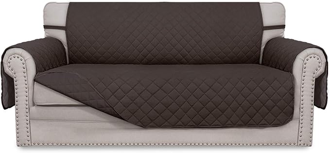 Easy-Going Reversible Couch Cover, 2 Cushion Sofa, Chocolate/Chocolate | by Easy-Going