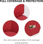 PureFit Stretch Loveseat Covers Fleece Couch Covers - Image 3