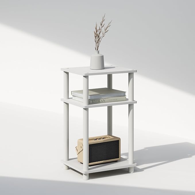 Furinno JUST Side Table, 3-Tier End Table, Open Shelves Night Stand, Bedside - Image 5