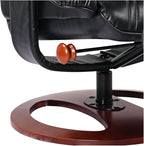 BenchMaster Newport Black Swivel Recliner and Slanted Ottoman - Image 6