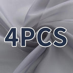 SpaceDresser Grey Sheer Curtains 4 Panels Rod Pocket Semi-Sheer Curtain 45 - Image 8