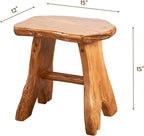 Natural Shape Solid Wood Tree Stump Stool 15"x12"x15" Cedar Root End Table - Image 2