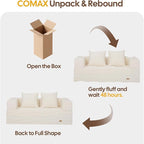 COMAX Futon Sofa Bed, 4‑in‑1 Convertible Sofa Bed, Folding Boneless Couches - Image 6