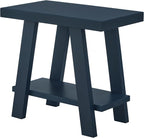 Roundhill Furniture Athens Contemporary Wood Shelf Side Table in Navy Blue - Image 7
