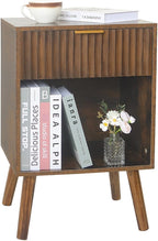 Fultyle Mid Century Modern Nightstand, Wood Bedside Table - Image 7