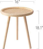 Small Rattan Side Table, Round Side Table - Image 3