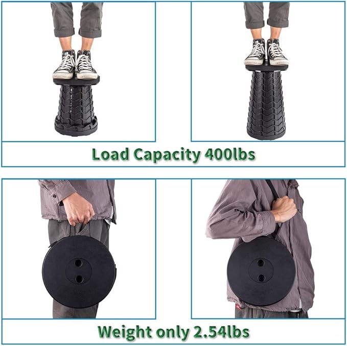 Boreeman Upgraded Folding Stool Lightweight Yet More Sturdy - Image 4