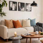 LANANAS Neutral Couch Throw Pillow Covers 18x18 Inch Set of 4 Decorative - Image 2