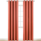 Yakamok Room Darkening Curtains 52x84 inch Length Coral Orange-Living Room | 2 by Yakamok