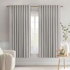 MIULEE Cobblestone Back Tab Blackout Curtains 52x63 Inches Long 2 Panel Set | by MIULEE