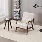 Mid-Century Modern Accent Chair & Coffee Table Set, Vintage Luxury 2-Piece by EEBUIHUI