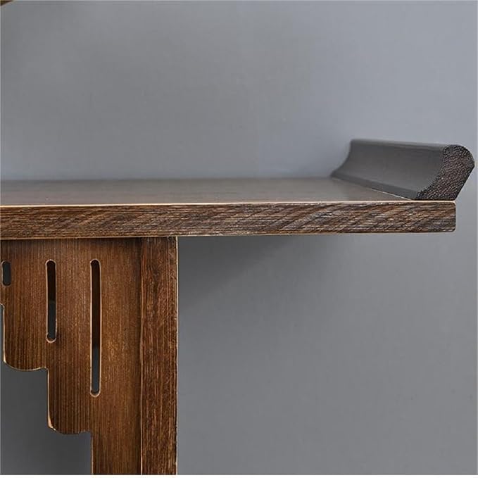 Gdrasuya10 40 inch Walnut Bamboo Console Sofa Table, Vintage Sofa Table Narrow - Image 10