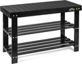Homemaid Living Bamboo 3 Tier Shoe Rack Bench, Premium Shoe Organizer or by HomemaidLiving