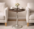 Side Tables-Hand Carved Vintage Boho Folding End Tables - Image 5