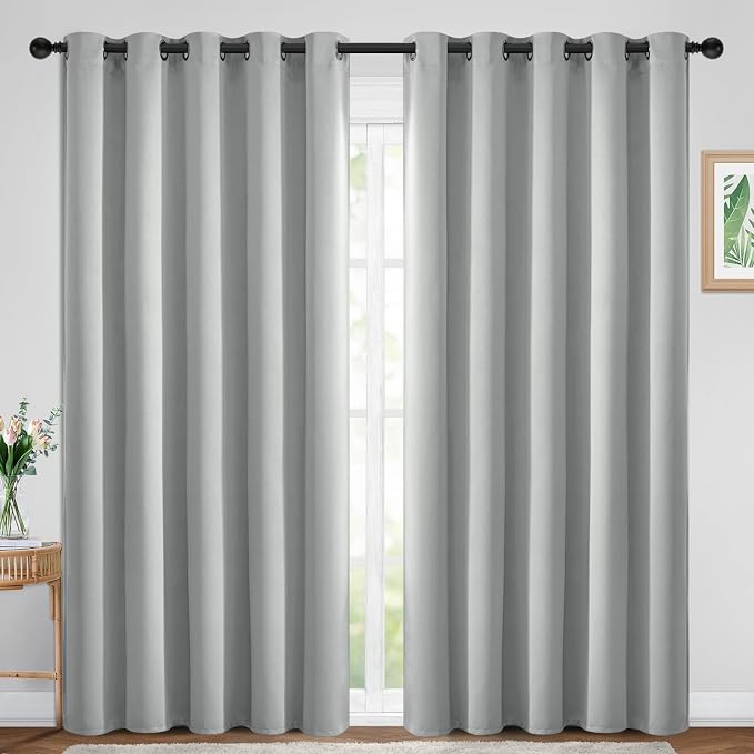 Yakamok Room Darkening Curtains 70x84 inch Length Light Grey-Living Room | 2 by Yakamok