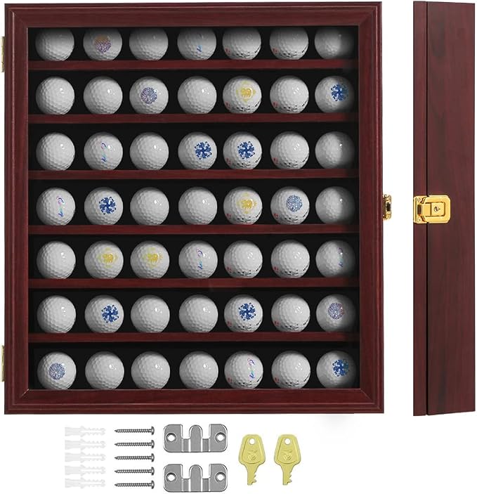 KCRasan 49 Golf Ball Display Case Lockable by KCRasan