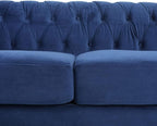 AVZEAR 3 seat Sofa, Velvet Living Room Large Sofa Modern Chesterfield Fabric - Image 4