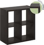 Furinno CUBICLE Book Shelf, 4-Cube Bookshelf, Extra Thick Frame Reversible - Image 7