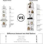 Homaterial 5 Tier Wall Shelf, Wall Mounted Shelves Unit - Image 4