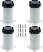 Set of 4 Adjustable Furniture Legs 6 Inch, Stainless Steel Furniture Legs by Kyuionty