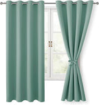 Blackout Curtains for Bedroom, Sage Green, 52 x 63 Inch, 2 Panels | Thermal - Image 8