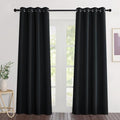 NICETOWN Black Blackout Curtains 84 inch Length 2 Panels, Grommet Thermal by NICETOWN