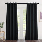 NICETOWN Black Blackout Curtains 84 inch Length 2 Panels, Grommet Thermal by NICETOWN