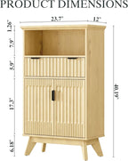 Fatmok Buffet Cabinet with Storage Seto of 2, Wood Buffet Sideboard Console - Image 3